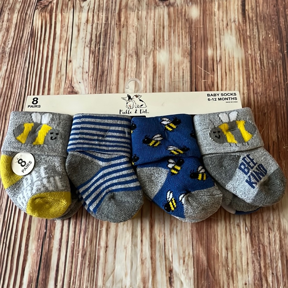 Pickle & Dot Boys Bumble Bee Infant Socks